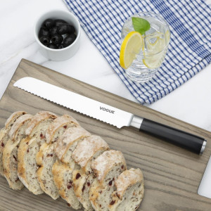 Nož za kruh inox 200mm Bistro Vogue: Natančno in udobno rezanje
