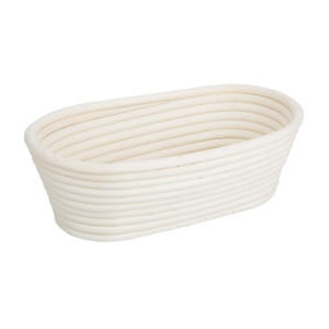 Ovalna košara za fermentacijo iz ratana 250x150x80 mm Vogue: Popolna pekarna & enakomerna fermentacija