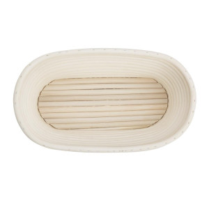 Ovalna košara za fermentacijo iz ratana 250x150x80 mm Vogue: Popolna pekarna & enakomerna fermentacija