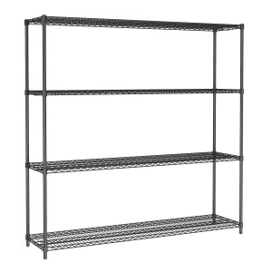 4-nadstropna razstavljiva polica črna 1800 mm - CombiSteel | Učinkovito in robustno skladiščenje