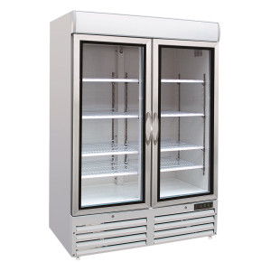 Negativna hladilna omara z dvema steklenima vratoma - 920 L Combisteel