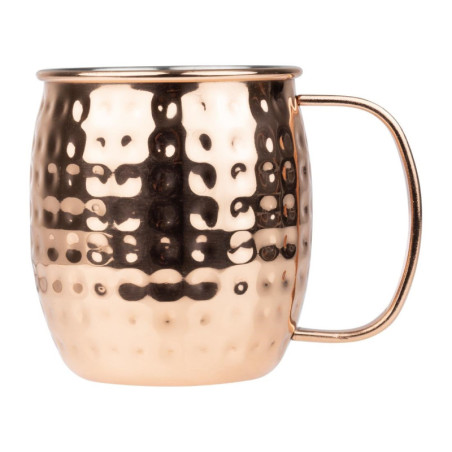 Mug iz kladivastega bakrenega nerjavečega jekla - 440 ml - Komplet 6 - Olympia