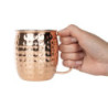 Mug iz kladivastega bakrenega nerjavečega jekla - 440 ml - Komplet 6 - Olympia