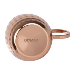 Mug iz kladivastega bakrenega nerjavečega jekla - 440 ml - Komplet 6 - Olympia