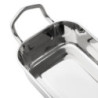 Pravokotni predstavitveni pladenj iz nerjavečega jekla - 140 x 90 mm - Olympia