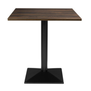 Kvadratna miza z učinkom temnega lesa - 70 x 70 cm - Bolero