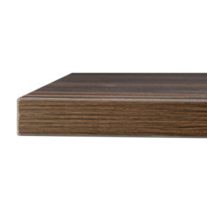 Kvadratna miza z učinkom temnega lesa - 70 x 70 cm - Bolero