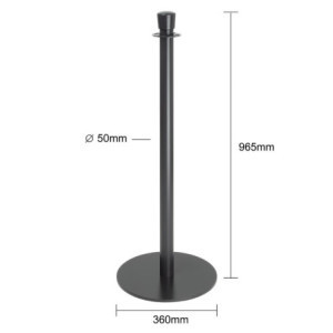 Poteau d'Accueil Base Plate Črna - Komplet 2 - Bolero