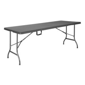 Zložljiva pravokotna miza iz črnega ratana - D 1829 x Š 728 mm - Bolero