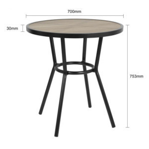 Črna zunanja okrogla miza Marston - ⌀ 70 mm - Bolero