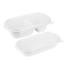 Ovalna posodica iz bagase - 850 ml - Paket 100 - Fiesta