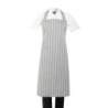 Siva in bela črtasta predpasnik - Whites Chefs Clothing
