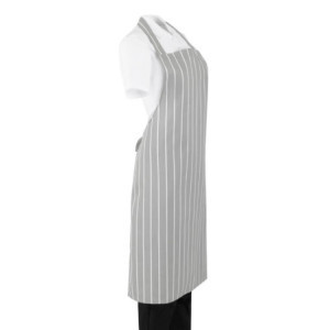 Siva in bela črtasta predpasnik - Whites Chefs Clothing