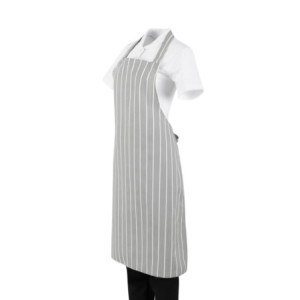 Siva in bela črtasta predpasnik - Whites Chefs Clothing