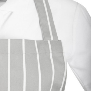 Siva in bela črtasta predpasnik - Whites Chefs Clothing