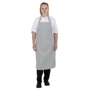 Siva in bela črtasta predpasnik - Whites Chefs Clothing