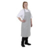 Siva in bela črtasta predpasnik - Whites Chefs Clothing