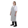 Siva in bela črtasta predpasnik - Whites Chefs Clothing