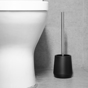 Črna WC ščetka in stojalo - Jantex