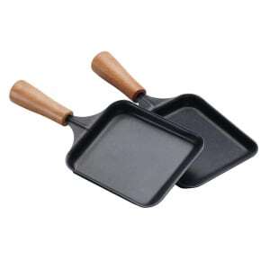 Pravokotna lesena posoda za raclette