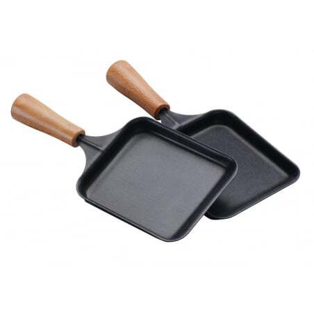 Pravokotna lesena posoda za raclette