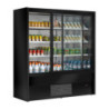 Vitrine Hladilna Samopostrežna Črna Cervinho s Drsnimi Vrati - 1200 mm - Zoin