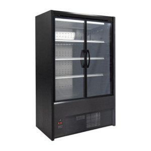 Vitrine Hladilna Samopostrežna Črna Cervinho z Nihajnimi Vrati - 1200 mm - Zoin