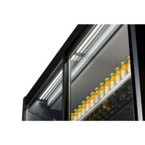 Vitrine Hladilna Samopostrežna Črna Cervinho z Nihajnimi Vrati - 1200 mm - Zoin