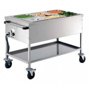 Voziček za Bain-Marie brez vode - 3 GN 1/1