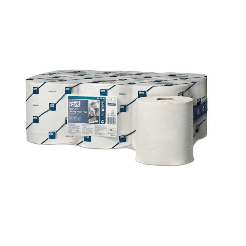 Papier Essuyage Plus Tork Reflex™ - Lot de 6 : Résistant & Polyvalent Papier Essuyage Plus Tork Reflex™ - Lot de 6 : Résistant & Polyvalent