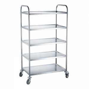 Voziček za strežbo inox 5 polic - Hendi