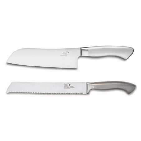 Komplet nožev Santoku + kruh Deglon.