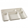 Plošča s 5 predelki iz pulpe - 320 x 230 mm - paket 25
