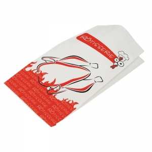 Vrečka za pečeno piščančje meso Kraft bela - 17 x 35,5 cm - Paket 500