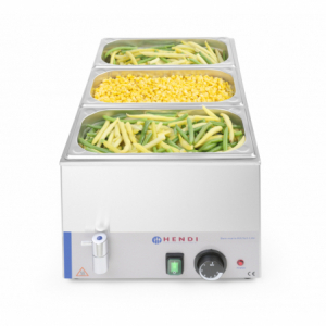 Bain-marie kuhinjska linija z odtokom.