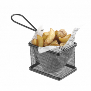 Košarica za mini črne pomfrije - 100 x 80 mm