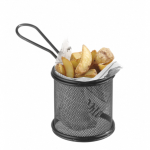 Košarica za mini črne pomfrije - 125 x 100 mm