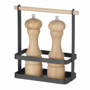 Nosilec za pribor na mizi črne barve - 230 x 100 mm