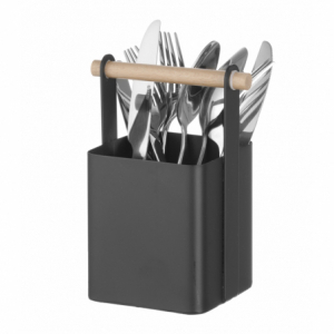 Nosilec za pribor na mizi črne barve - 230 x 100 mm