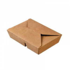 Škatla za malico z 2 predelki iz kartona - 2 x 400 ml - paket 50