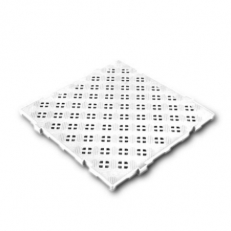 Rešetkasti pod 50 x 50 cm debeline 2,2 cm - sponka za proti zdrsu - bela
