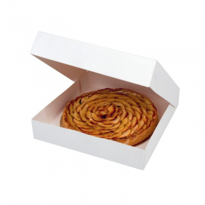 Pekarska škatla iz kartona - 6 zlepljenih kotov - 20 x 20 cm - paket 50