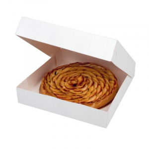 Škatla za pecivo iz kartona - 6 zlepljenih robov - 25 x 25 cm - paket 50