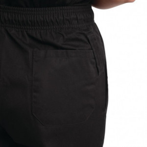 Hlače za kuhinjo Mixte Easyfit črne barve s Teflonom - Velikost XL - Whites Chefs Clothing - Fourniresto
