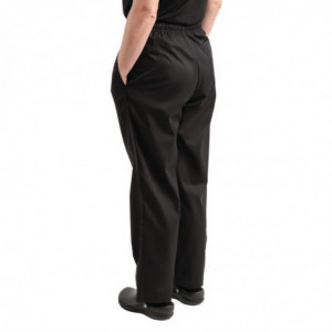 Hlače za kuhinjo Mixte Easyfit črne barve s Teflonom - Velikost XL - Whites Chefs Clothing - Fourniresto