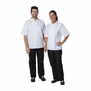Kuhinjska obleka Vegas z mešanimi rokavi, bela - velikost M - Whites Chefs Clothing - Fourniresto