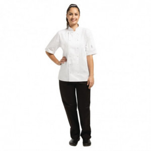 Kuhinjska obleka Vegas z mešanimi rokavi v beli barvi - velikost Xs - Whites Chefs Clothing - Fourniresto