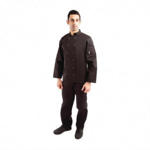 Vrhunska črna mešana kuharska jakna z dolgimi rokavi Vegas - velikost XXL - Whites Chefs Clothing