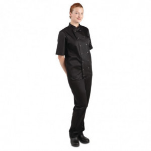 Črna mešana kuhinjska jakna z kratkimi rokavi Vegas - velikost XXL - Whites Chefs Clothing - Fourniresto