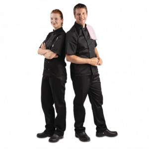 Črna mešana kuhinjska jakna z kratkimi rokavi Vegas - velikost XXL - Whites Chefs Clothing - Fourniresto